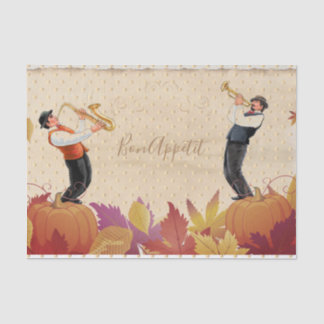 Thanksgiving Jazz Herfst Maple Leaves BON APPÉTIT Tissuepapier