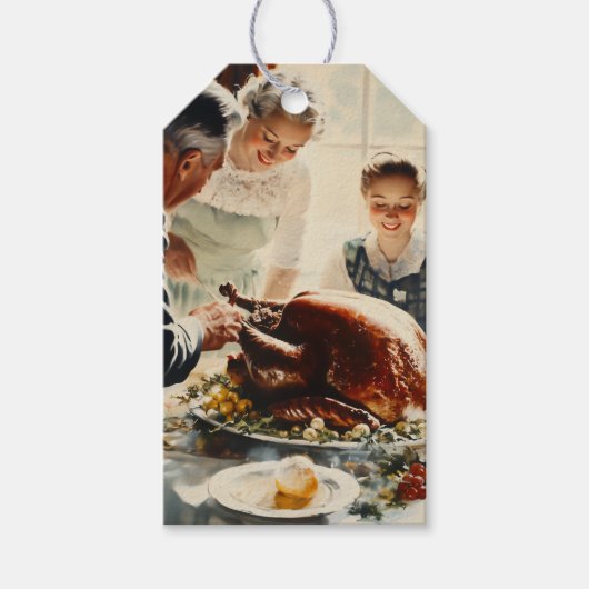 Thanksgiving Joy: een familiefeest Cadeaulabel (Voorkant)