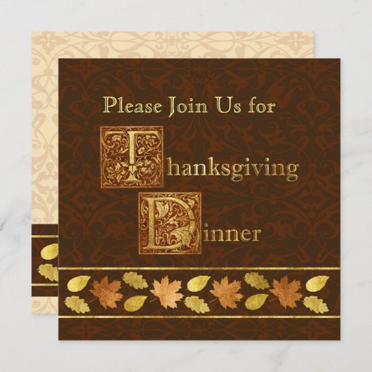 Thanksgiving Kaart (Voorkant / Achterkant)