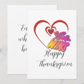 Thanksgiving-Kaart Feestdagenkaart (Voorkant / Achterkant)