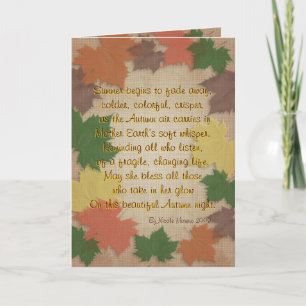 Thanksgiving kaart met mooi gedicht