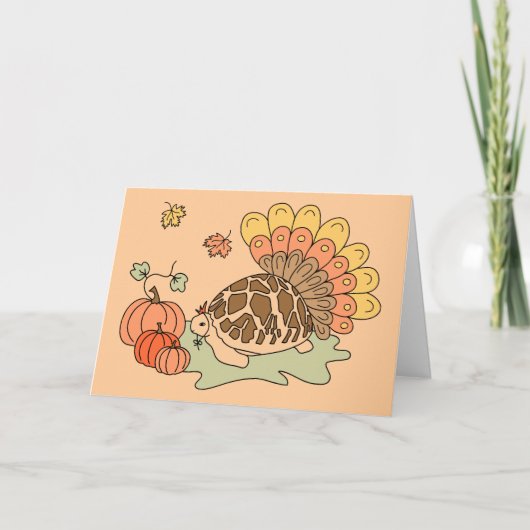 Thanksgiving Kaart (sterschildpad, beige) (Voorkant)