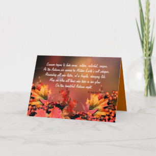 Thanksgiving kaart val verlaat Moeder Aarde Gedich