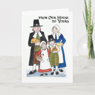 Thanksgiving Kaart 'Van ons huis naar het jouwe'