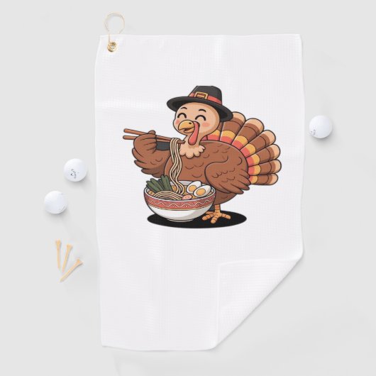 Thanksgiving kalkoen eet ramen Oversized T-Shirt Golfhanddoek (Insitu)