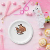 Thanksgiving kalkoen eet ramen Oversized T-Shirt Papieren Bordje (Feest)