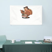 Thanksgiving kalkoen eet ramen Oversized T-Shirt Spandoek (Beurs)