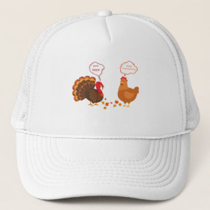 Thanksgiving kalkoen en kip trucker pet