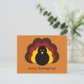 Thanksgiving kalkoen feestdagenkaart (Staand voorkant)
