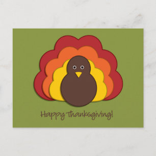 Thanksgiving kalkoen feestdagenkaart