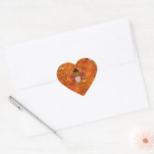 Thanksgiving kalkoen hart sticker (Envelop)