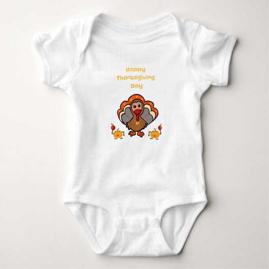 Thanksgiving kalkoen romper (Voorkant)