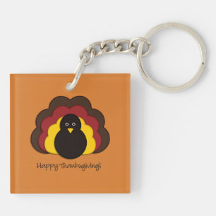 Thanksgiving kalkoen sleutelhanger