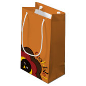 Thanksgiving kalkoen verbergen klein cadeauzakje (Achterkant Gekanteld)