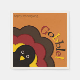 Thanksgiving kalkoen verbergen servetten