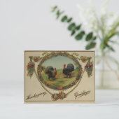 Thanksgiving kalkoenen briefkaart (Staand voorkant)