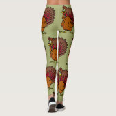 Thanksgiving kalkoenen Dag Oogst Leggings (Achterkant)