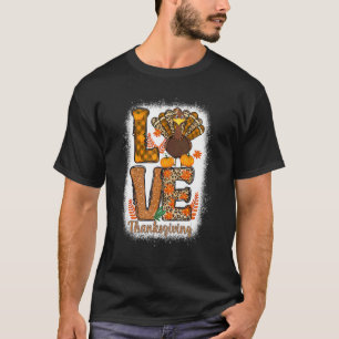 Thanksgiving kalkoenen liefde Herfst Seizoensvrouw T-shirt