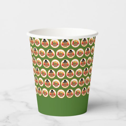 Thanksgiving kalkoenen papieren bekers (Voorkant)