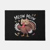 Thanksgiving Kat Funny Fake Cat Meow Thanksgiving Deurmat (Voorkant)