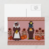 Thanksgiving Katten Feestdagenkaart (Voorkant / Achterkant)