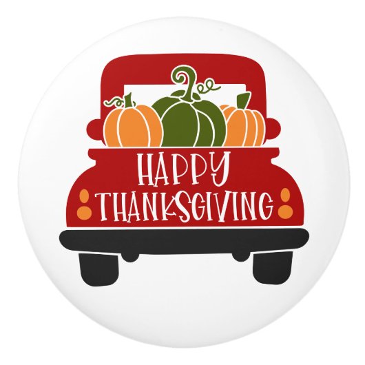 Thanksgiving Keramische Knop (Voorkant)