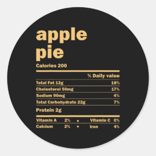 Thanksgiving Kerst Appeltaart Voedingsfeiten Ronde Sticker