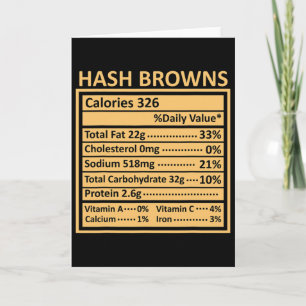 Thanksgiving Kerst Grappige Hash Browns Voeding Kaart