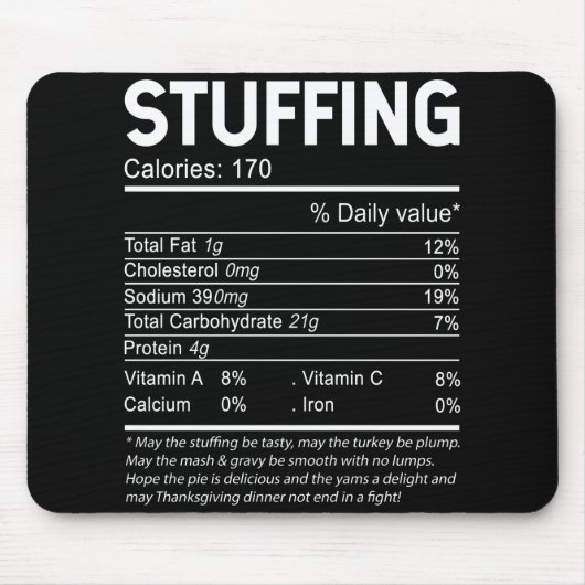 Thanksgiving kerstabel voedingsvasten muismat (Voorkant)