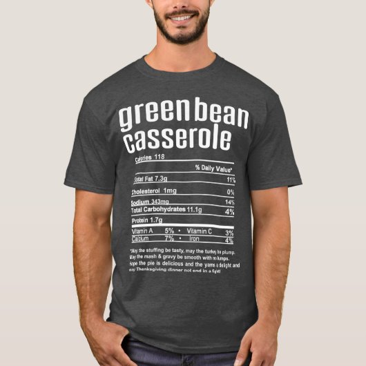 Thanksgiving kerstgroen Bean Casserole Feact T-shirt (Voorkant)