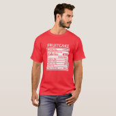 Thanksgiving Kerstmis Funny Fruitcake Nutrition F T-shirt (Voorkant volledig)