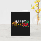 Thanksgiving Kerstmis Happy Thanksmas 2023 Kaart (Gele Bloem)