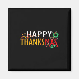 Thanksgiving Kerstmis Happy Thanksmas 2023 Magneet