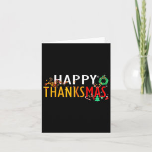 Thanksgiving Kerstmis Happy Thanksmas Kaart