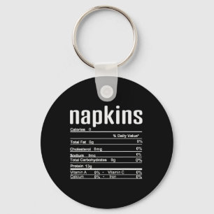 Thanksgiving Kerstmis Napkins Nutrition Feit Sleutelhanger