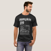 Thanksgiving kerstpompoen Pie Nutritional Fac T-shirt (Voorkant volledig)