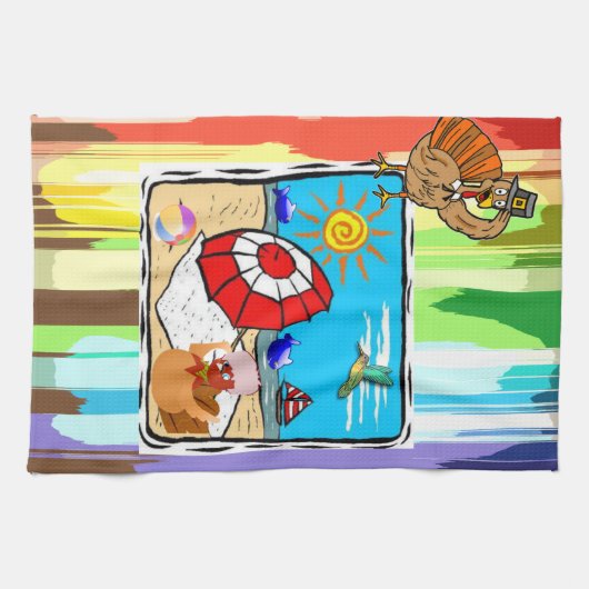 Thanksgiving keukenhanddoek (Horizontaal)