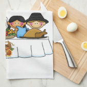 Thanksgiving keukenhanddoek (Quarter Fold)