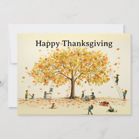 Thanksgiving Kinder 14 Feestdagenkaart (Voorkant)