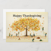 Thanksgiving Kinder 14 Feestdagenkaart (Voorkant / Achterkant)