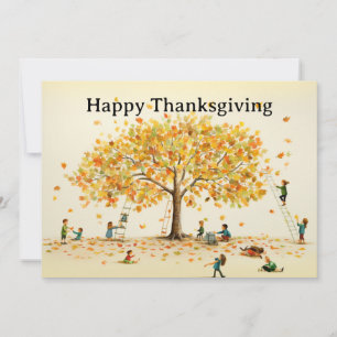 Thanksgiving Kinder 14 Feestdagenkaart