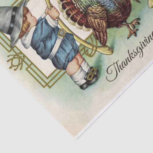  Thanksgiving kinderen en Turkije Tissuepapier (Detail)