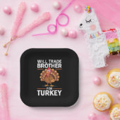 Thanksgiving - Kinderen zullen handelsbemiddeling Papieren Bordje (Feest)