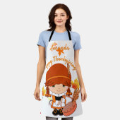 Thanksgiving kleine pelgrim schort (Gedragen)