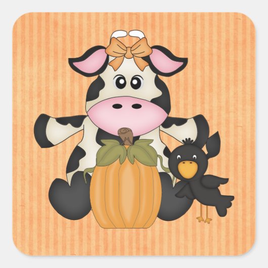 Thanksgiving Koe sticker (Voorkant)
