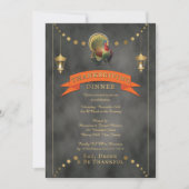 Thanksgiving kringloop van kalkbordlampions kaart (Voorkant)