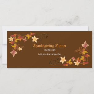 Thanksgiving laat klassiek Herfst-thema over Kaart