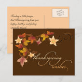 Thanksgiving laat klassieke Herfst-thema achter Feestdagenkaart (Voorkant / Achterkant)