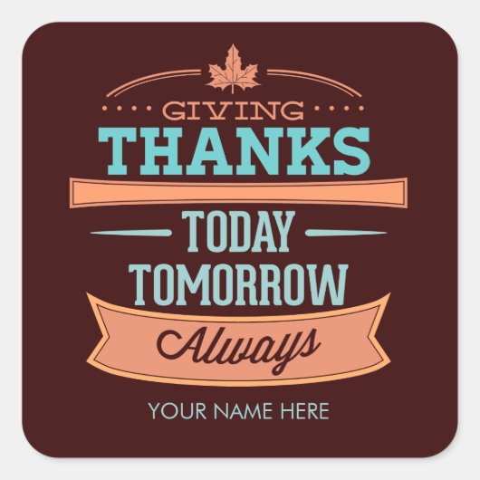 Thanksgiving label (Voorkant)