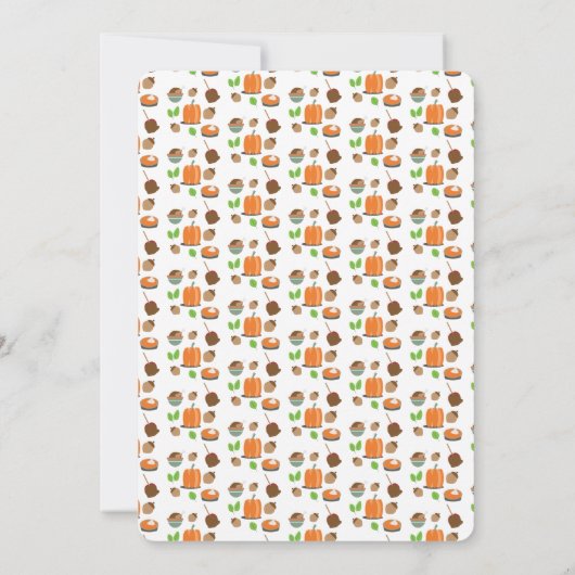 Thanksgiving Laten we bidden en Bedankt geven Kaart (Achterkant)